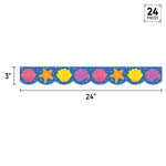Creative Teaching Press EZ Border, Bulletin Board Border, 3" x 2', Sea Friends Seashells, 24/Pack, 3 Packs/Bundle (CTP11056-3)