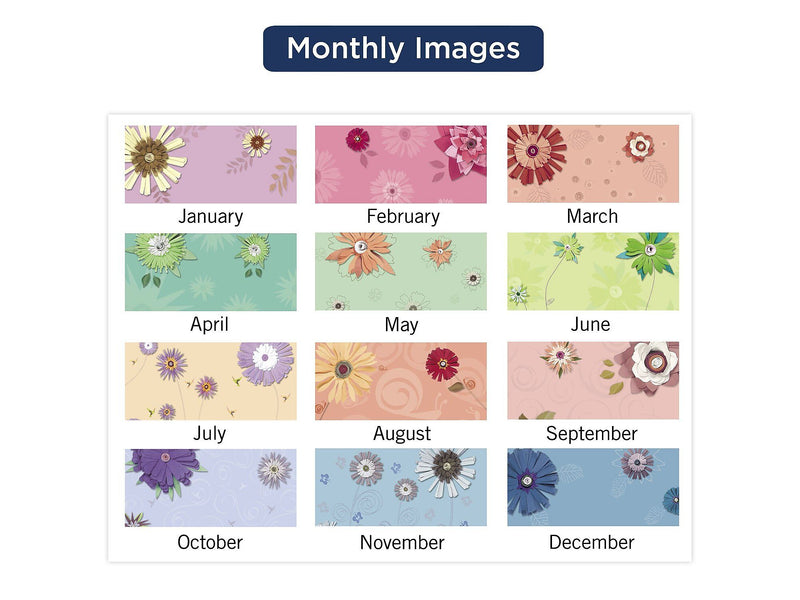 2024 AT-A-GLANCE Paper Flowers 21.75" x 17" Monthly Desk Pad Calendar (5035-24)