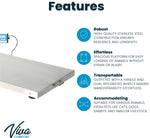 Viva Comfort ME904 ADI904-04-MK Veterinary Scale with Wheels, White, 660 lbs. Capacity