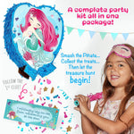 JITTERYGIT Mermaid Pinata Treasure Hunt Under the Sea Game Set, 2 in 1 Pieces/Pack (MERMAID-PINATA - BLUE & PINK)