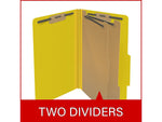 Medical Arts Press Pressboard Classification Folder, 2 Dividers, 2" Expansion, Legal Size, Yellow, 10/Box (DV-T52-26-3YLW)