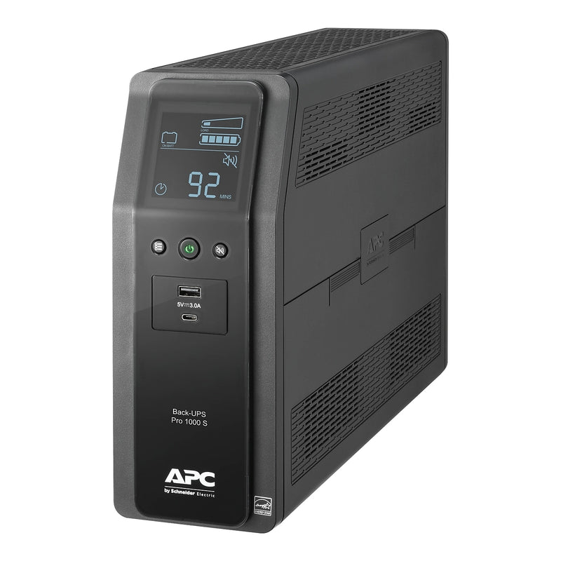 APC Series 1000VA Battery Backup 10-Outlet UPS, Black (BR1000MS)