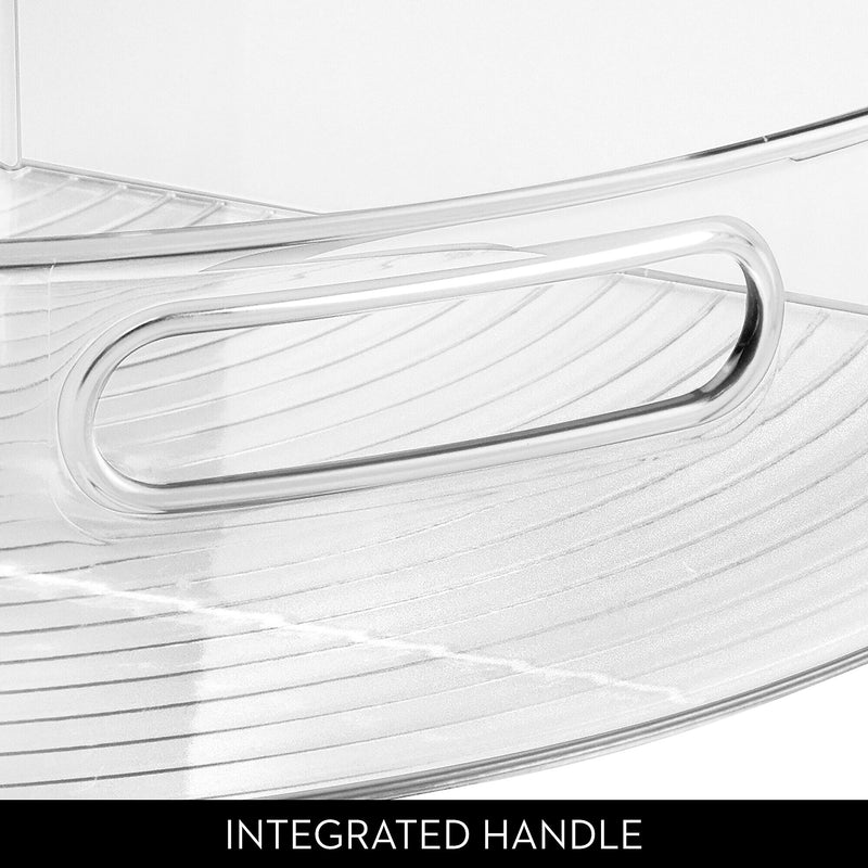 iDesign Lazy Susan Wedge Plastic Organizers, Clear (27743M4)