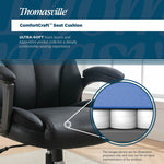 Thomasville Danvers Ergonomic Polyurethane Big & Tall Chair, 400 lb. Capacity, Black (52403-BLK)