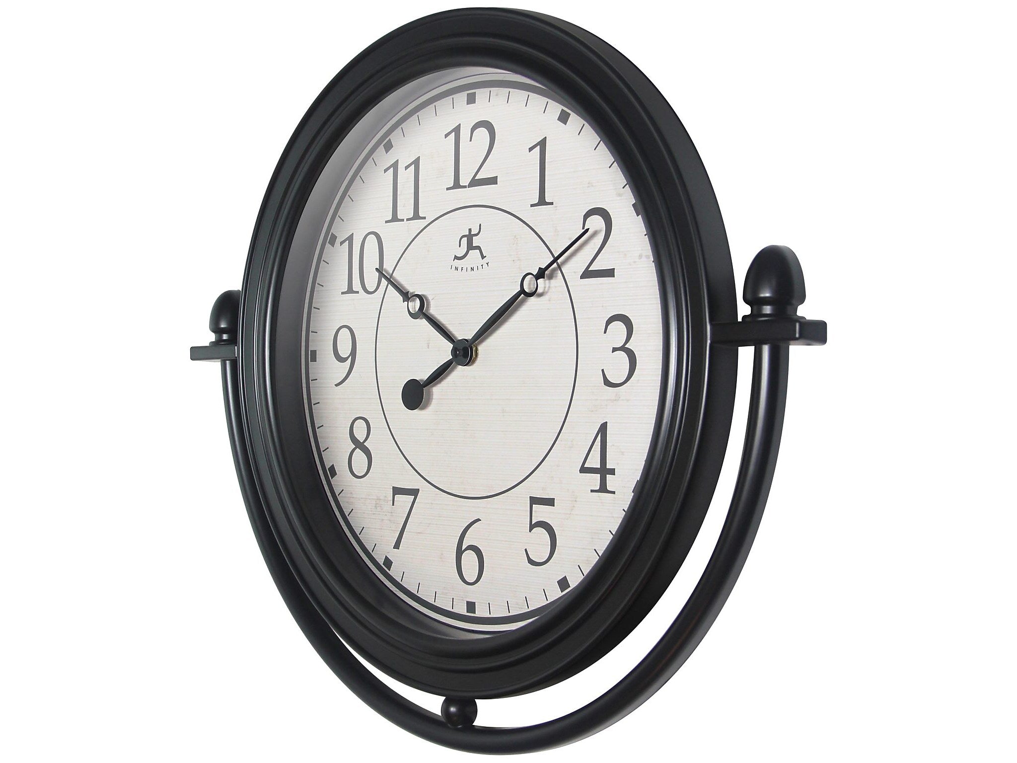 Infinity Instruments Finial Wall Clock, 15.75"Dia. (20308BK-4551)