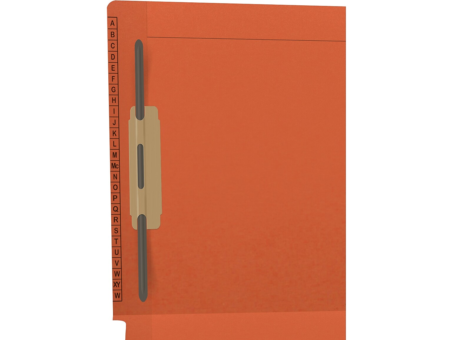 Medical Arts Press Reinforced Classification Folder, 1 3/8" Expansion, Letter Size, Orange, 50/Box (53061OE)