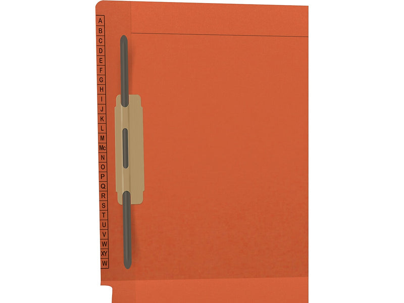 Medical Arts Press Reinforced Classification Folder, 1 3/8" Expansion, Letter Size, Orange, 50/Box (53061OE)