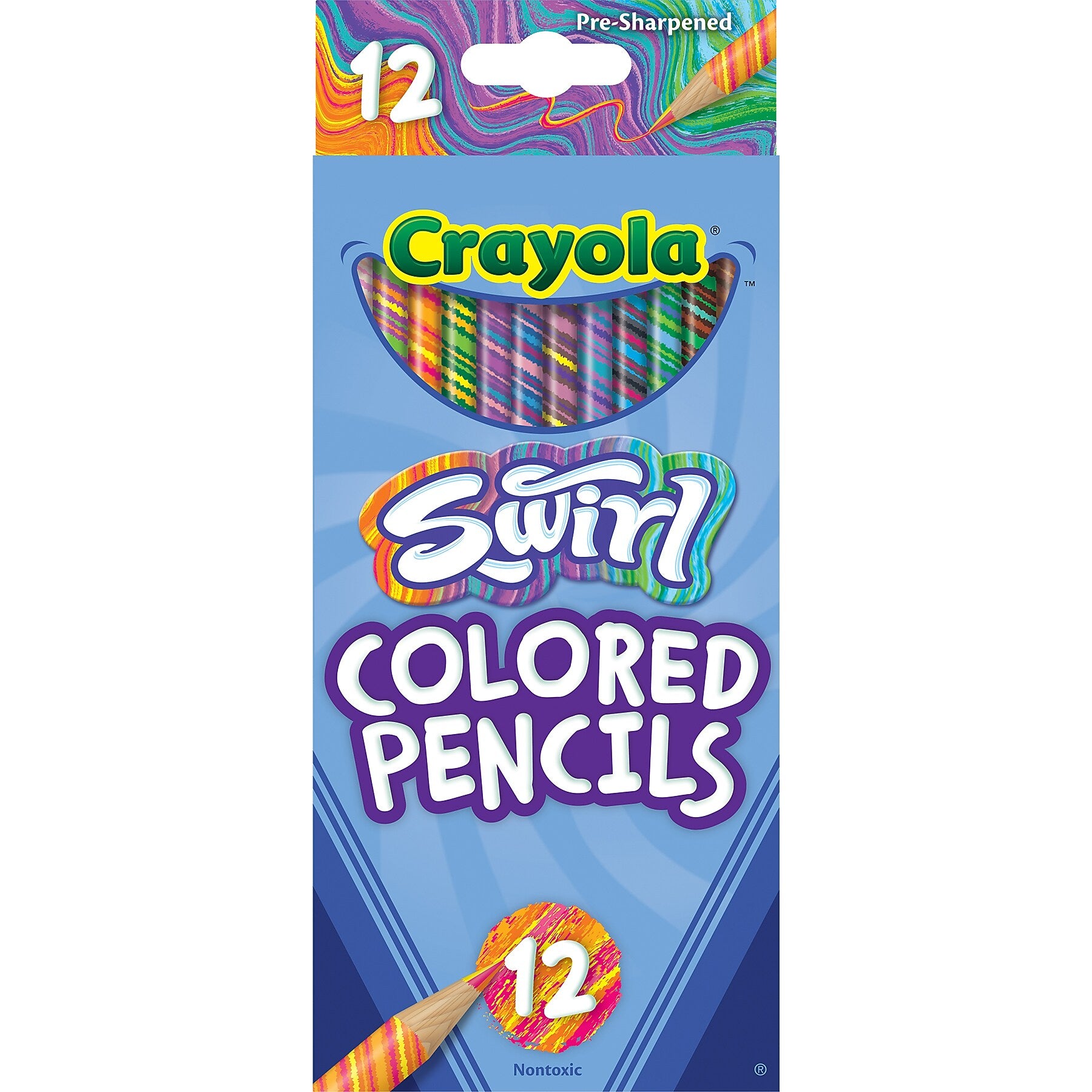 Crayola Swirl Colored Pencils, Assorted Colors, 12/Pack, 12 Packs/Bundle (BIN687510-12)