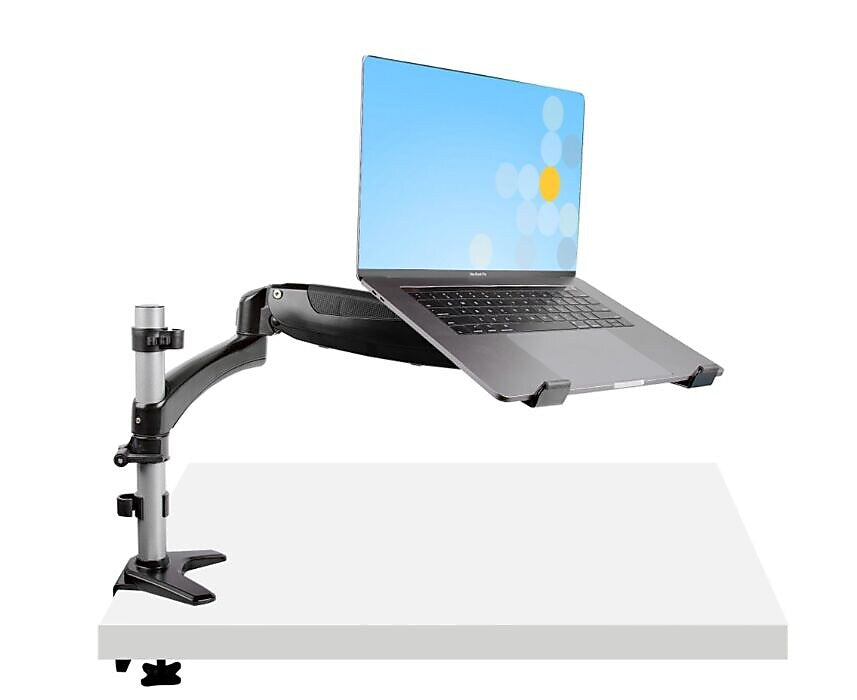 StarTech Adjustable Desk Mount Laptop Arm for 34" Monitor, Black/Silver (ARMUNONB1)