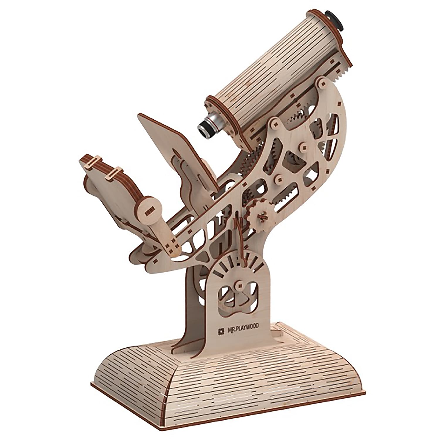 Mr.Playwood Microscope Mechanical Wooden 3D STEM Model, 106 Pieces/Set (AVRAV1612204)