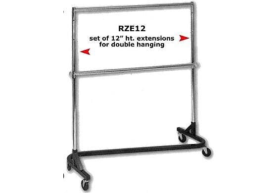 Nahanco 12" Height Extension for Z101 Rack, Chrome Metal, 2/Pack (RZE12)