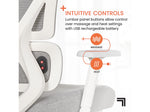 Sharper Image S-850 Heated Ergonomic Mesh Swivel Executive Massage Chair, Light Gray/White (60106-LGRYWHT)