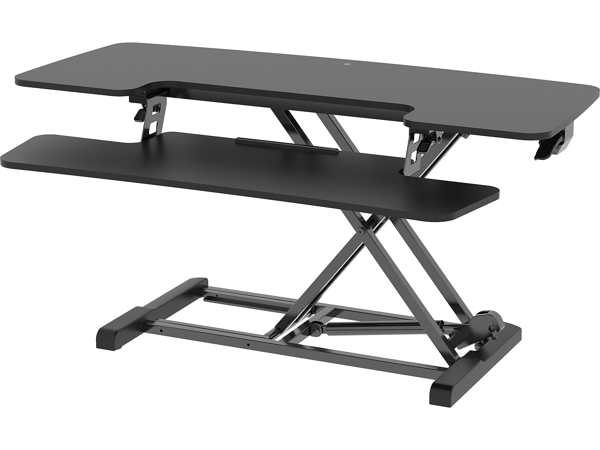 FlexiSpot M7 Series 40"W Manual Rectangular Adjustable Standing Desk Converter, Black (M7-E-40B)