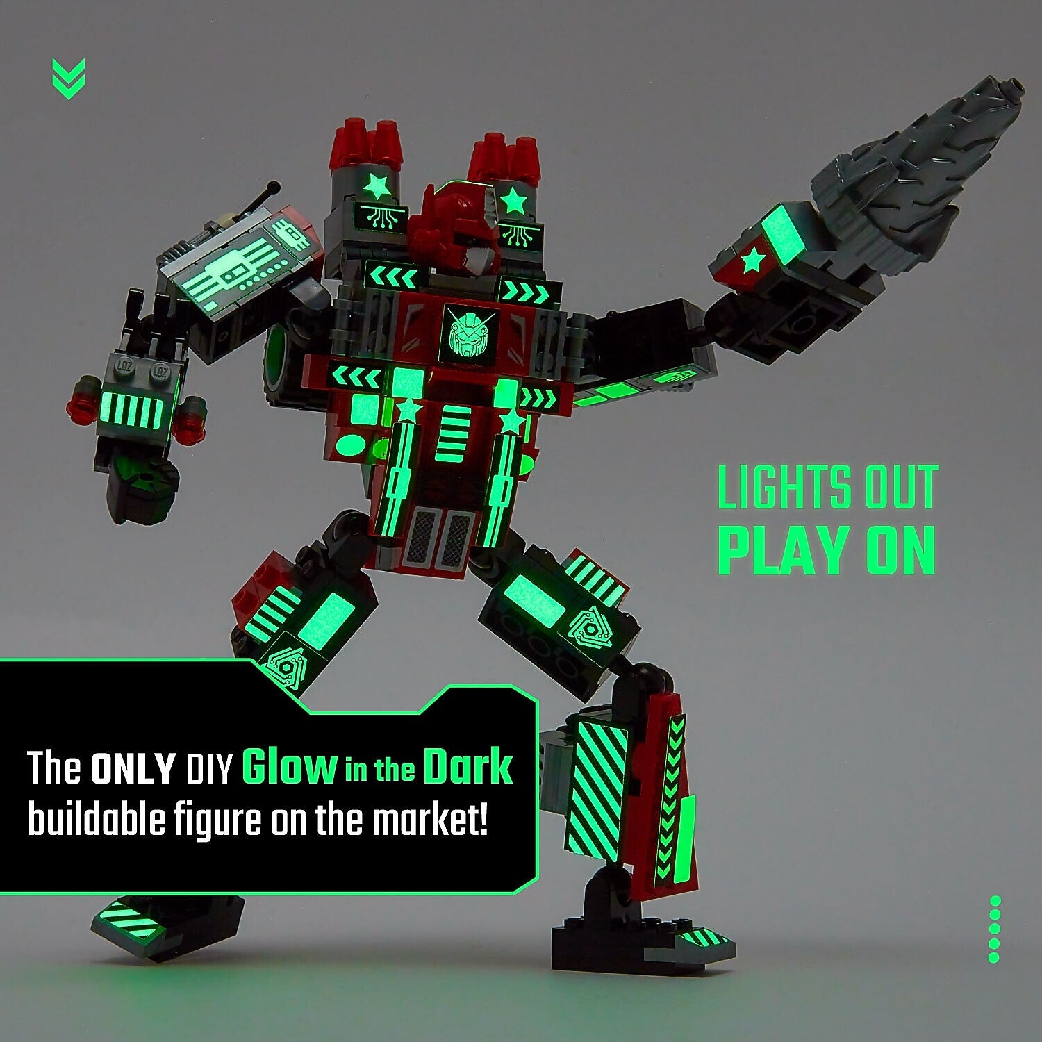 JITTERYGIT Robotryx Red Grindburst Robot Building Toy, 235 Pieces/Pack (ROBOTRYX-RED)
