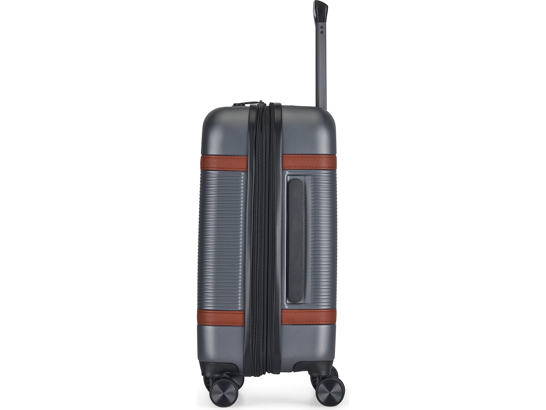 Bugatti Wellington 21" Hardside Suitcase, 8-Wheeled Spinner, TSA Checkpoint Friendly, Silver (HLG5120-Pewter)