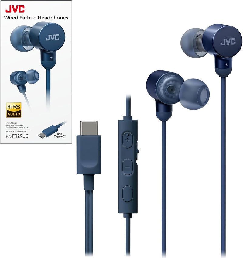 JVC Earbuds, Blue (HAFR29UCA)