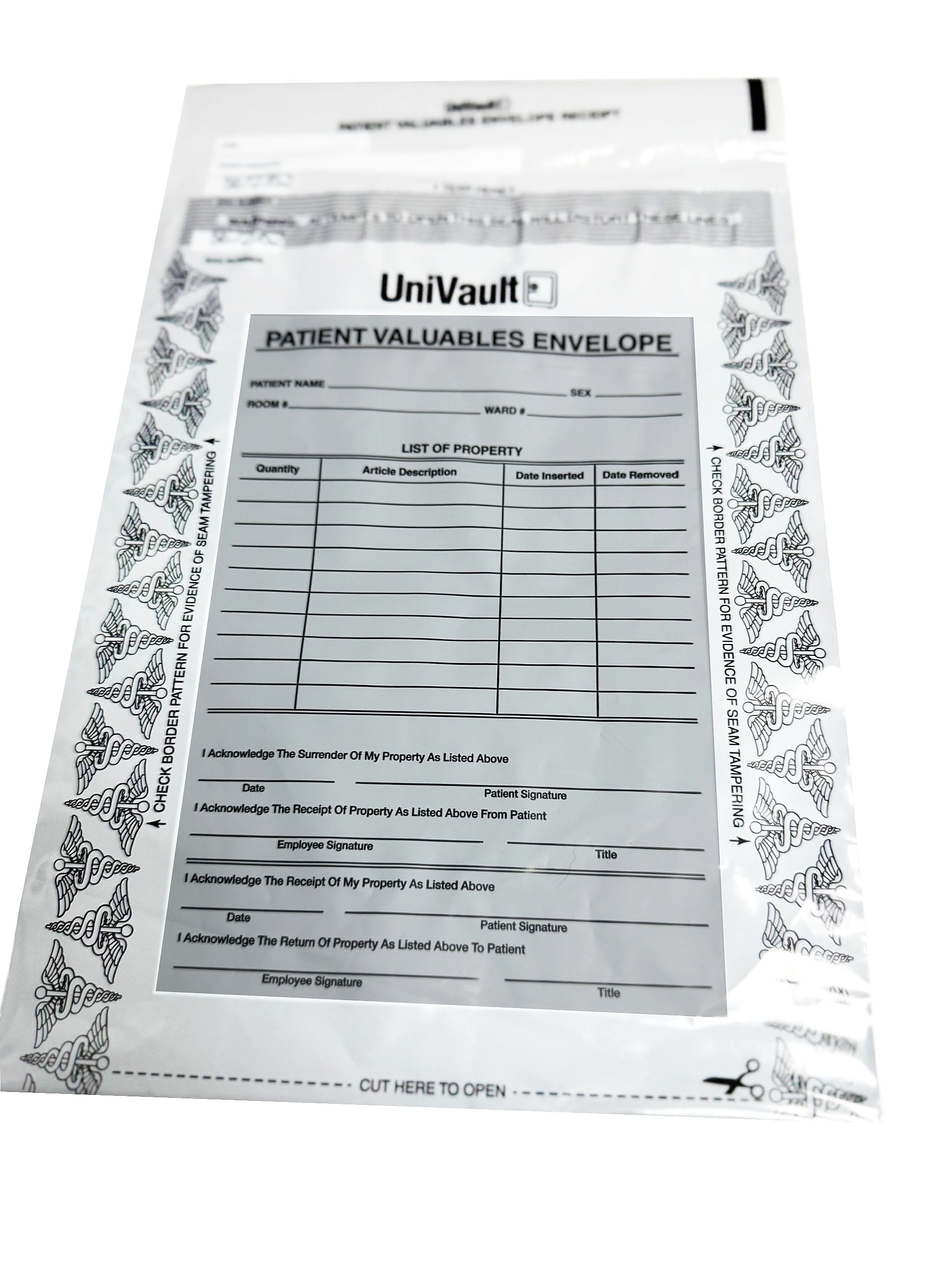Patient Valuables Clear Bag