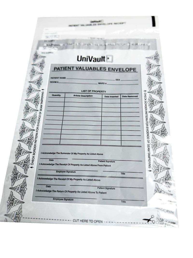 Patient Valuables Clear Bag