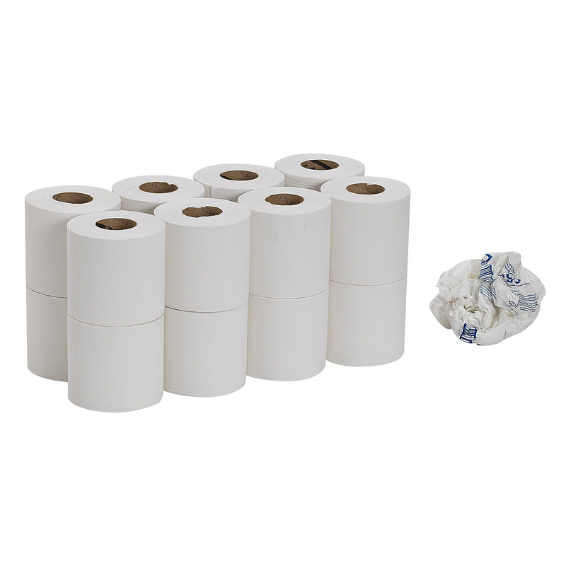 SofPull Mini 2-Ply Center-Pull Toilet Paper, White, 500 Sheets/Roll, 16 Rolls/Carton (19516)