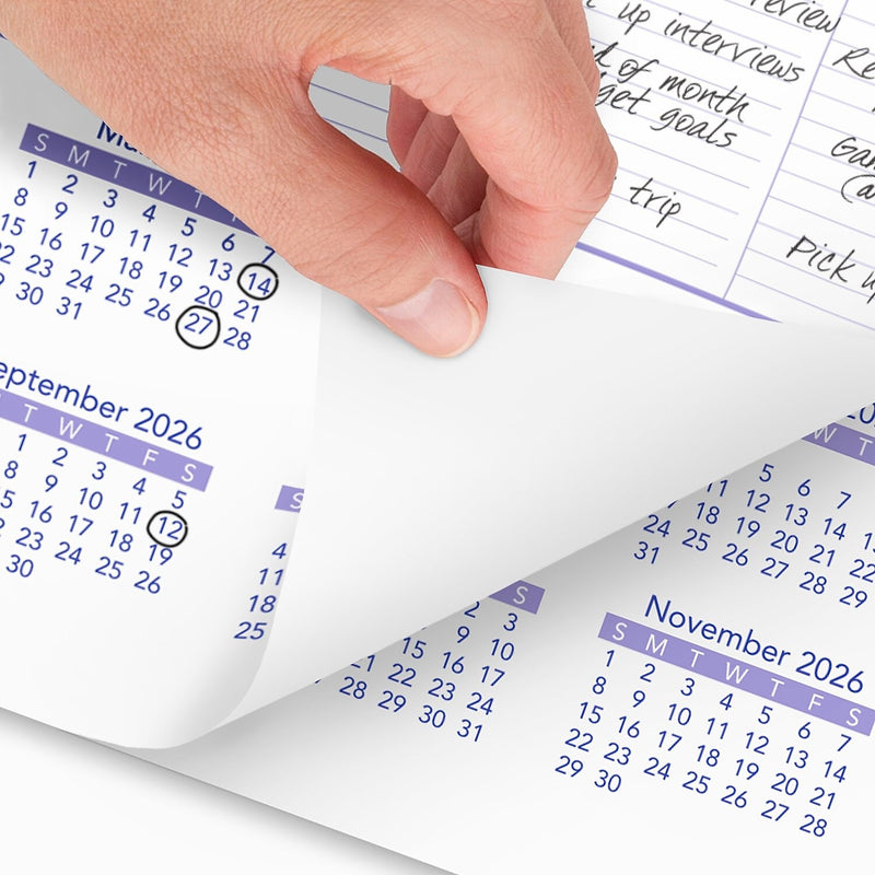 2026 AT-A-GLANCE 20" x 30" Monthly Wall Calendar, White/Purple (PM4-28-26)