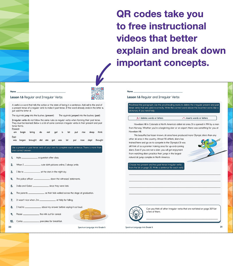 Carson-Dellosa Spectrum Language Arts Workbook, Grade 5