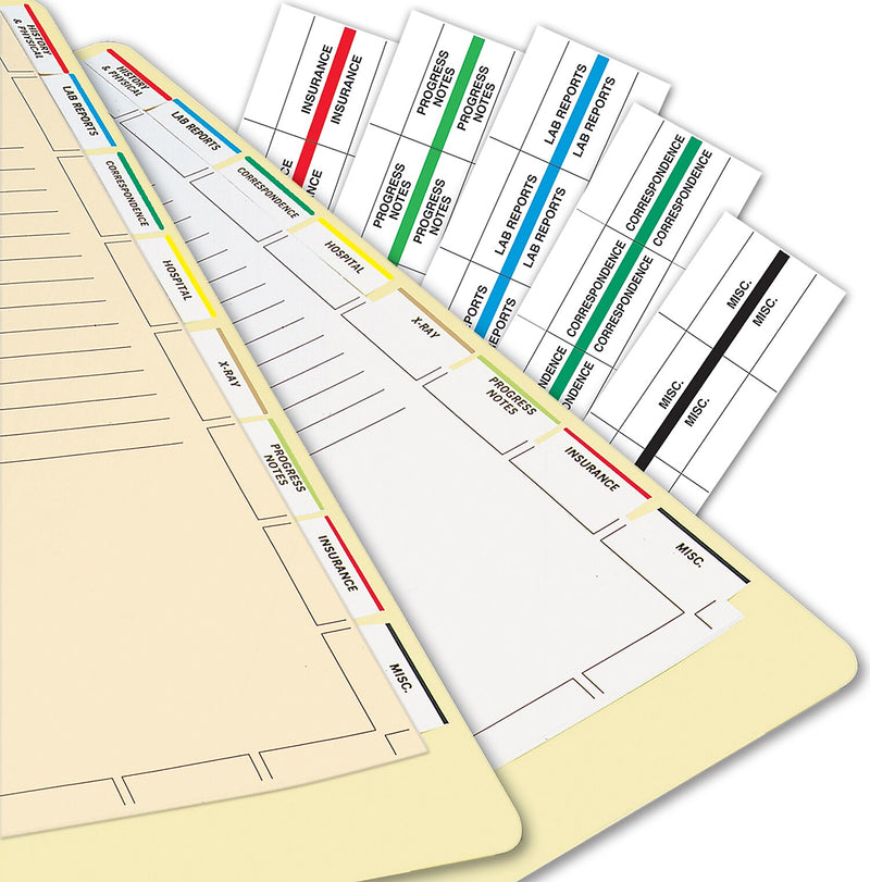 Tabbies Medical Chart Index Divider Sheets, Manila, 400/Box (TAB54519)