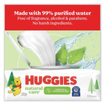 Huggies Natural Care Sensitive Baby Wipes, 1-Ply, Unscented, White, 184 Wipes/Pack, 3 Packs/Carton (31816)