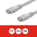 Staples TECH 7 ft. Cat-6 Ethernet Cable, Male to Male, Gray (ST62453)