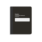 Staples Poly Composition Notebook, 7.5" x 9.75", College Ruled, 80 Sheets, Black (ST55083)