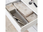 Household Essentials 1-Compartment Cardboard/Poly Linen/Nonwoven PP Drawer Organizer, Gray (725-1)