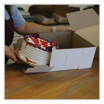 SCT Bakery Boxes, Standard, 14 x 14 x 6, White, Paper, 50/Carton