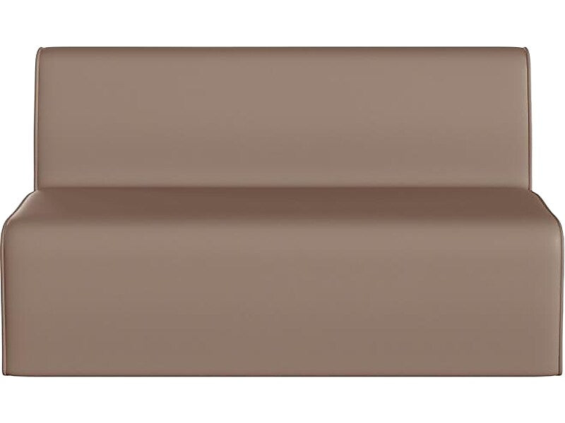 Flash Furniture Bright Beginnings Vinyl Classroom Modular 2-Seater Sofa, Brown (MK-KE15709-GG)