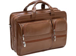 McKlein Hubbard Leather Briefcase, Laptop Compatible, Brown (88434)