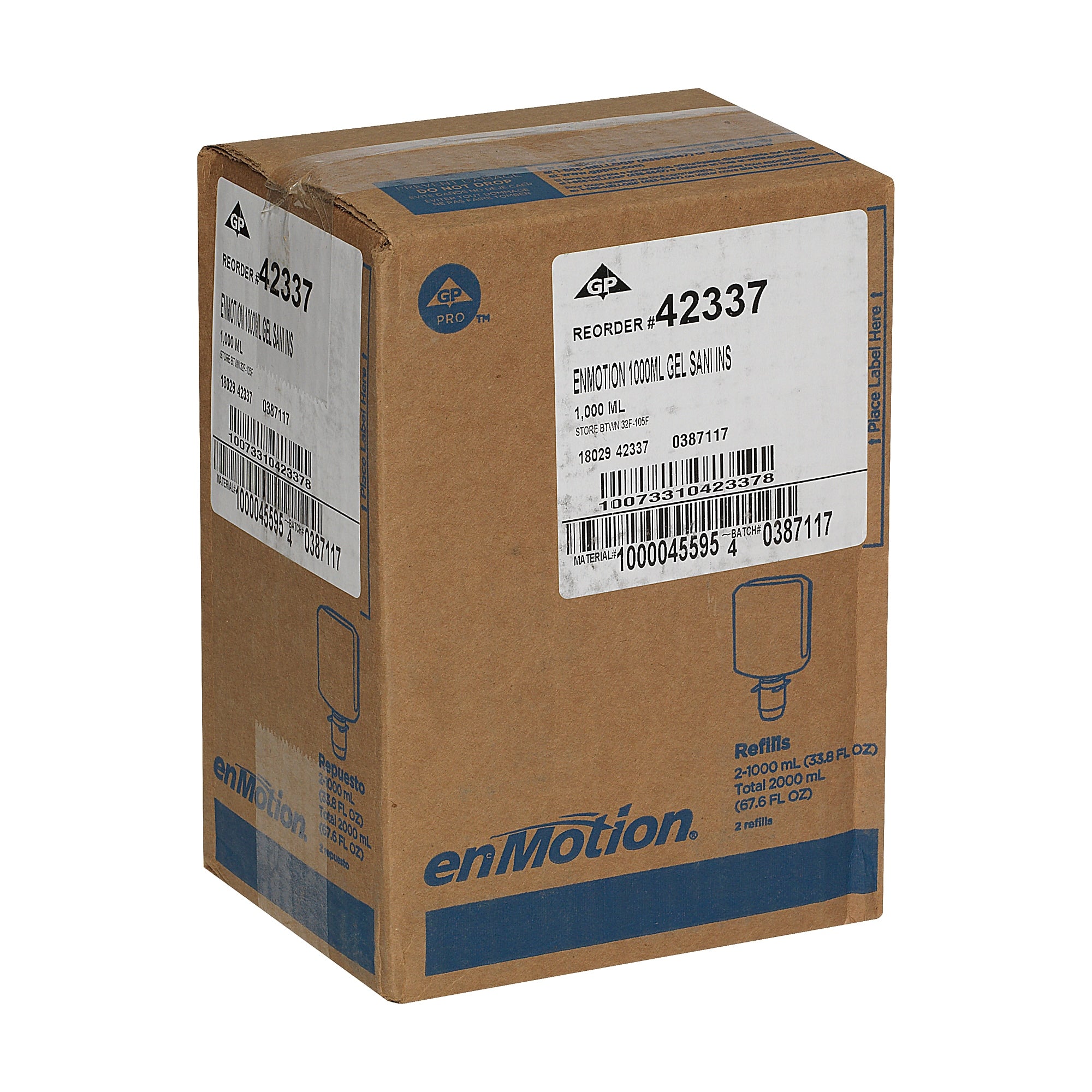 enMotion GEN2 Gel Hand Sanitizer Refill for enMotion, 2/Carton (42337)