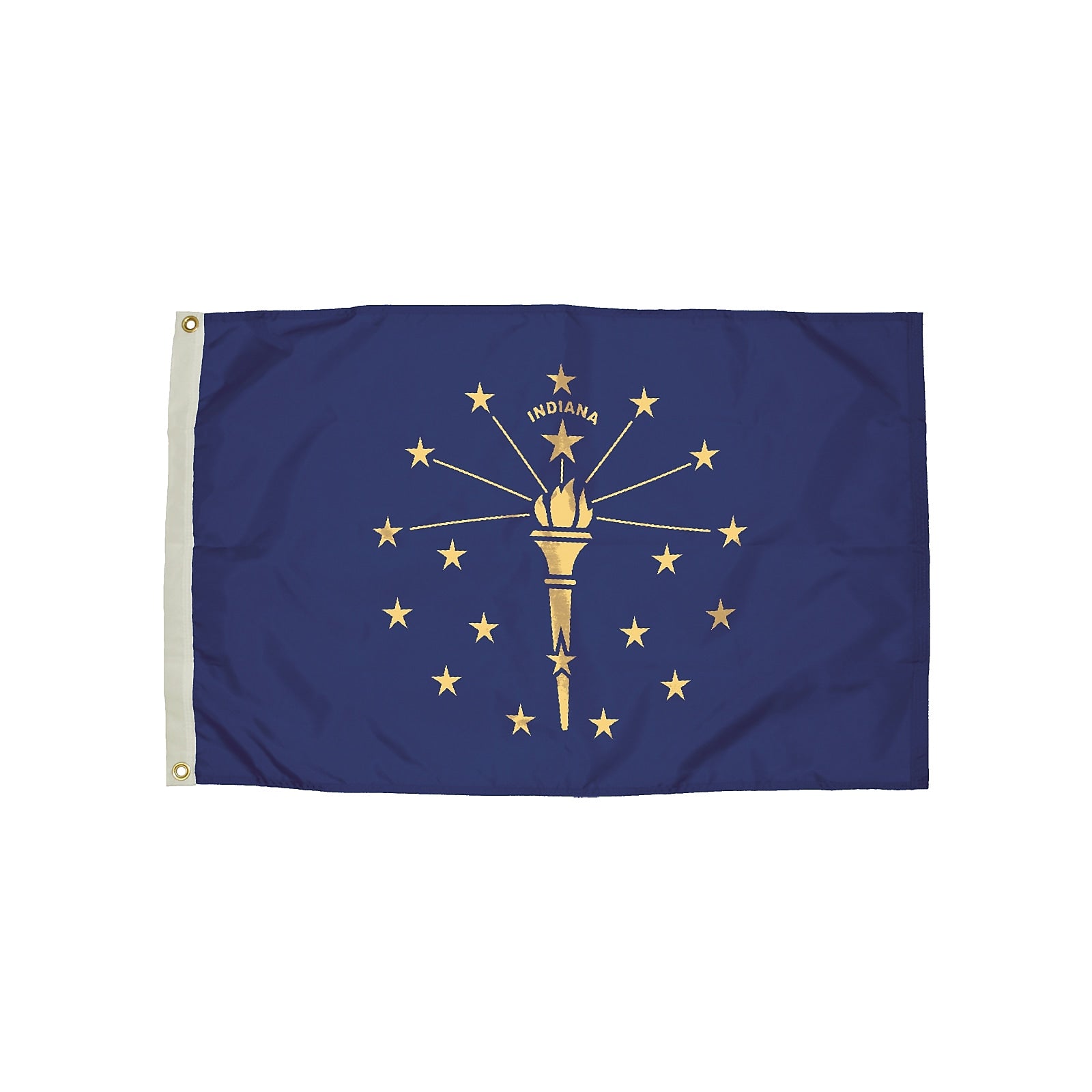 Flagzone Indiana Flag with Heading and Grommets, 3' x 5', Each