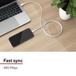 Staples TECH Lightning to USB-A Charging Cable, 6.6 ft., White, 2/Pack (ST62319)