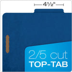 Pendaflex Pressboard Classification Folder, 1-Dividers, 1 3/4" Expansion, Letter Size, Dark Blue, 10/Box (23732P)