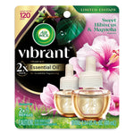 Air Wick Vibrant Scented Oil Warmer Refill, Sweet Hibiscus & Magnolia, 0.67 fl. oz., 2/Pack (62338-01048)