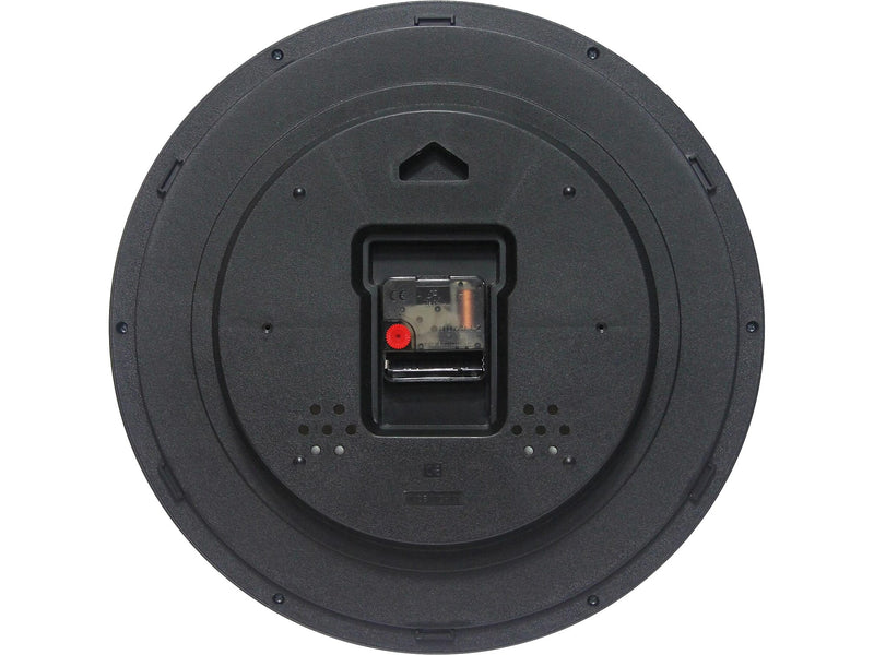 Infinity Instruments Obsidian ITC Wall Clock, 14"Dia. (12830SV-830)