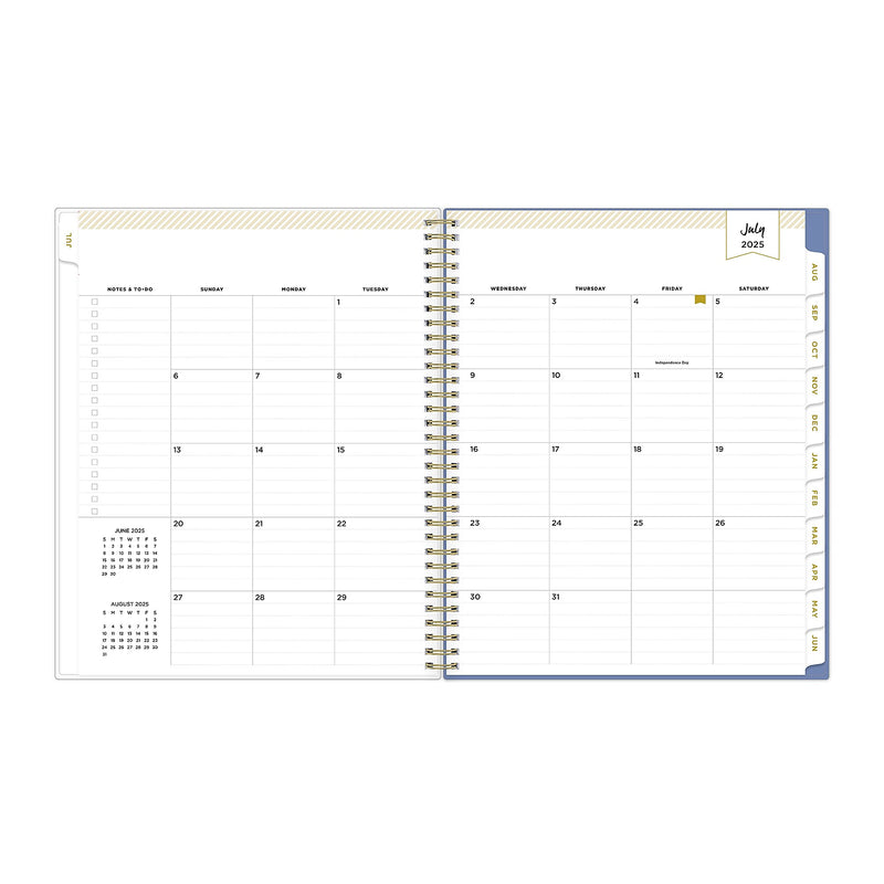 2025-2026 Day Designer for Blue Sky Flutter 8.5" x 11" Academic Year Weekly & Monthly Planner, Plastic Cover (136685-A26)