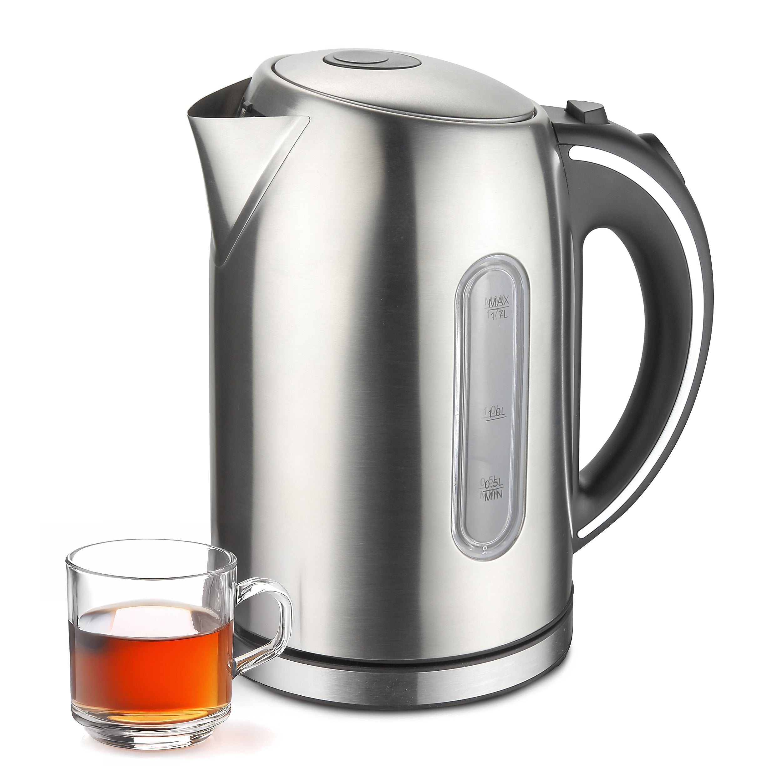 MegaChef Stainless Steel Electric Tea Kettle, 7-Cups, Silver (93796264M)