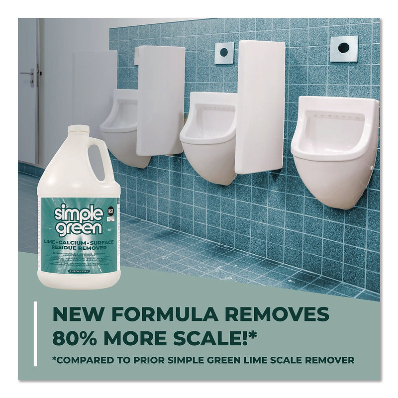 Simple Green Lime Calcium Surface Residue Remover Degreaser, 1 Gallon, 6/Carton (1710200600128)