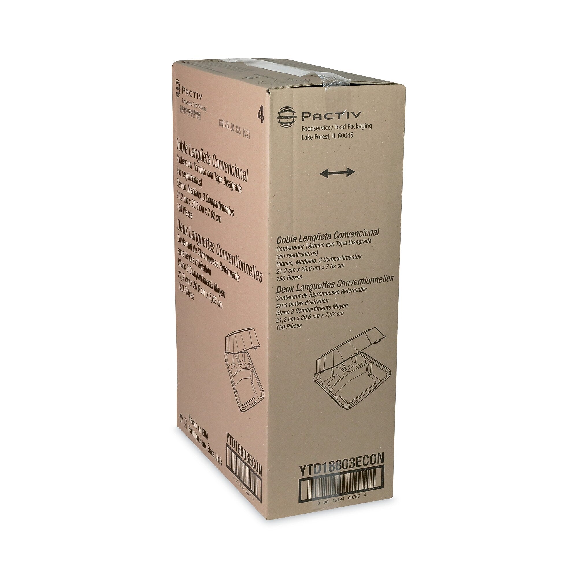 CONTAINER,8",3 COMP,WH