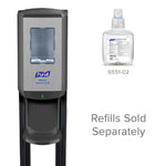 PURELL CS6 Automatic Floor Stand Hand Sanitizer Dispenser, Black/Chrome (7416-DS)