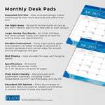 2025-2026 Plato Crackled Blush 14" x 10" Academic Monthly Desk Pad Calendar (9798330706983)