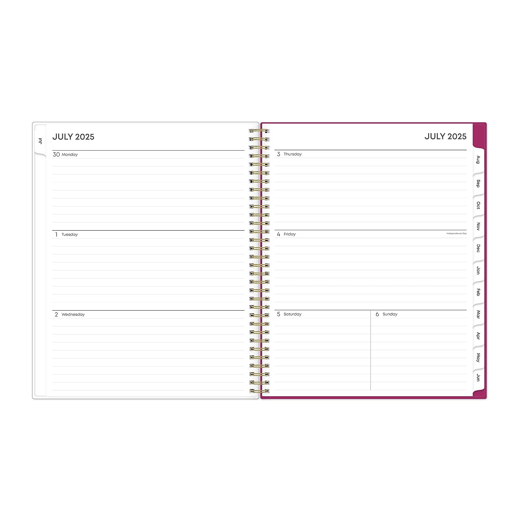 2025-2026 Blue Sky Mahalo 8.5" x 11" Academic Year Weekly & Monthly Planner, Plastic Cover, Multicolored (100149-A26)