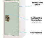 AdirOffice 72" 4-Tier Misty Green Storage Locker (ADI629-204-MGRN)