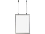 Azar Poster Holder, 10" x 12.18", Vertical, Wall Mounted, Silver, Aluminum (300408)