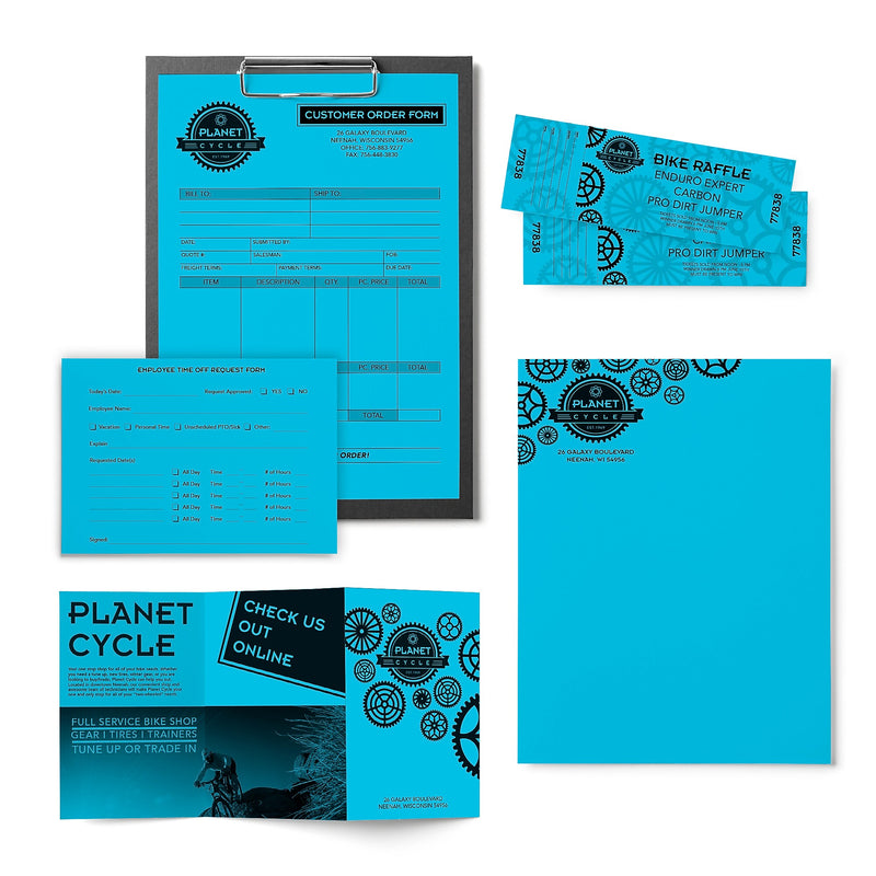 Astrobrights 8.5" x 11" Color Multipurpose Paper, 24 lbs., Lunar Blue, 500 Sheets/Ream, 10/Ream (22521/21528CT)