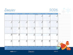 2025-2026 House of Doolittle Seasonal/Holiday 22" x 17" Academic Monthly Desk Pad Calendar (1395-26)